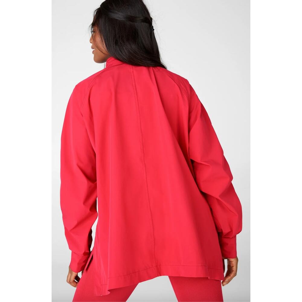 Fabletics Red Drawstring Waist Jacket - Picture 15 of 16